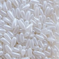 perly biele 6x14 mm kvapka